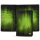 Leather case for passport - 8 credit cards - Vert Patine