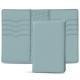 Leather case for passport - 8 credit cards - Bleu Ciel PU