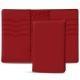 Leather case for passport - 8 credit cards - Rouge PU