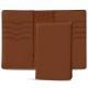 Leather case for passport - 8 credit cards - Marron PU