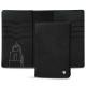 Leather case for passport - 8 credit cards - Negre poudro