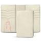 Leather case for passport - 8 credit cards - Blanc escumo