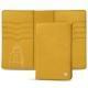 Leather case for passport - 8 credit cards - Jaune soulèu