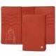 Leather case for passport - 8 credit cards - Arange clouquié