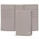 Leather case for passport - 8 credit cards - Taupe innocent