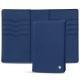 Leather case for passport - 8 credit cards - Bleu frisson