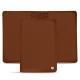Leather passport case - Marron ( Nappa - Pantone 1615C ) 
