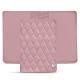 Estuche de piel para pasaporte - Rose - Couture ( Nappa - Pantone 2365C ) 