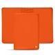 Leather passport case - Orange fluo