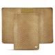 Leather passport case - Serpent sabbia