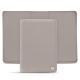 Leather passport case - Taupe innocent