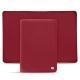 Leather passport case - Rouge passion