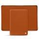 Leather passport case - Orange vibrant