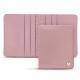 Leather case for business cards - 6 cards - Rose ( Nappa - Pantone 2365C ) 