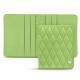 Leather case for business cards - 6 cards - Vert olive - Couture ( Nappa - Pantone 578U ) 