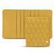 Leather case for business cards - 6 cards - Mimosa - Couture ( Pantone 141C ) 