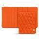 Etui cartes de visite - 6 cartes - Orange fluo - Couture