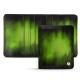 Leather case for business cards - 6 cards - Vert Patine