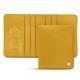 Leather case for business cards - 6 cards - Jaune soulèu