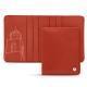 Leather case for business cards - 6 cards - Arange clouquié