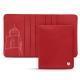 Leather case for business cards - 6 cards - Rouge troupelenc