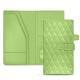 Leather travel wallet - Vert olive - Couture ( Nappa - Pantone 578U ) 