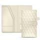 Porte-documents de voyage en cuir - Blanc - Couture ( Bologna - White ) 