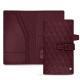 Leather travel wallet - Lie de vin - Couture ( Pantone 5115C ) 