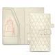 Leather travel wallet - Blanc escumo - Couture