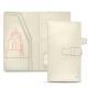 Leather travel wallet - Blanc escumo