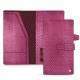 Leather travel wallet - Serpent ciclamino