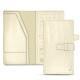 Leather travel wallet - Crocodile milk