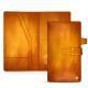 Porte-documents de voyage en cuir - Orange Patine