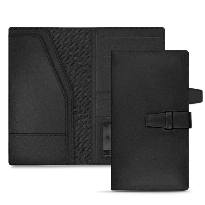Leather travel wallet - Noir PU