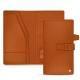 Porte-documents de voyage en cuir - Orange vibrant