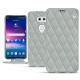 Custodia in pelle LG V30 - Gris - Couture ( Nappa - Pantone W428C ) 