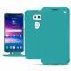 LG V30 leather case - Bleu fluo