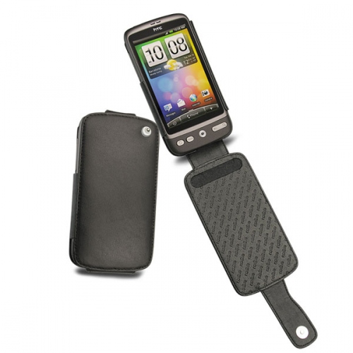 硬质真皮保护套 HTC Desire - HTC Bravo  - Noir ( Nappa - Black ) 