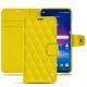 Custodia in pelle LG V30 - Jaune fluo - Couture