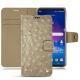 LG V30 leather case - Autruche desert