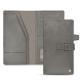 Porte-documents de voyage en cuir - Acier vintage ( Pantone 403C ) 