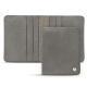 Leather case for business cards - 6 cards - Acier vintage ( Pantone 403C ) 