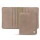 Estuche de piel para tarjetas de visita - 6 tarjetas - Taupe vintage ( Pantone 7530C ) 