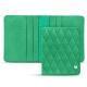 Leather case for business cards - 6 cards - Menthe vintage - Couture