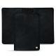Leather passport case - Dark vintage ( Roughtcut - Black#5256 ) 