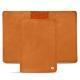 Leather passport case - Mandarine vintage ( Pantone 165C ) 