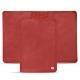 Leather passport case - Cerise vintage ( Pantone 185C ) 