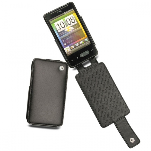 Housse cuir HTC HD mini  - Noir ( Nappa - Black ) 