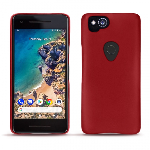 Lederschutzhülle Google Pixel 2Rouge ( Nappa - Pantone #d50032 ) 