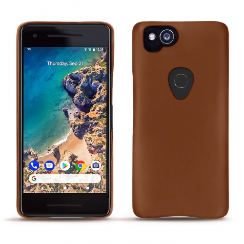 Google Pixel 2 leather caseMarron ( Nappa - Pantone #8B4720 ) 